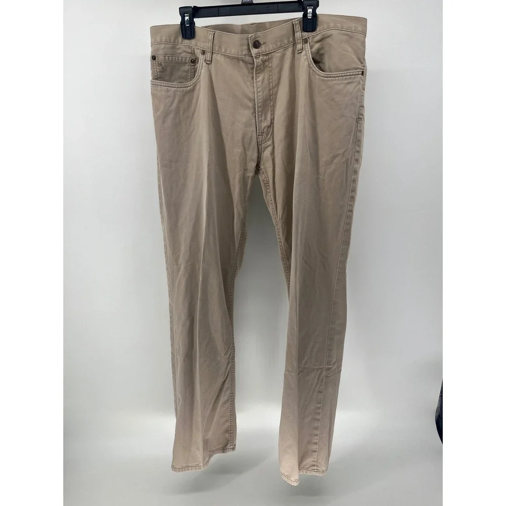 Polo Ralph Lauren Mens Tan Khaki Cotton Twill‎ Straight Leg Chino Pants 38x32